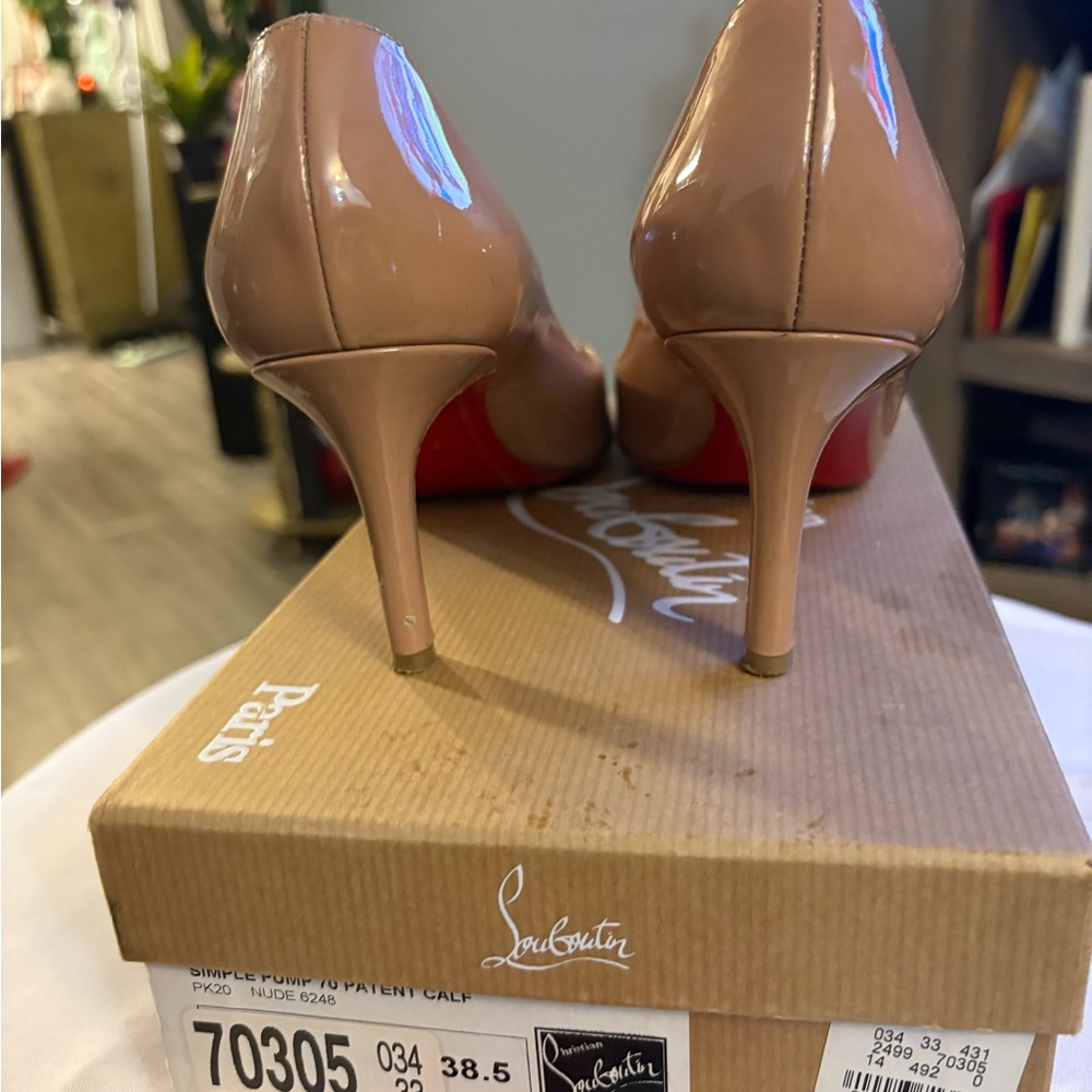 Christian Louboutin Blush Patent Leather Heels